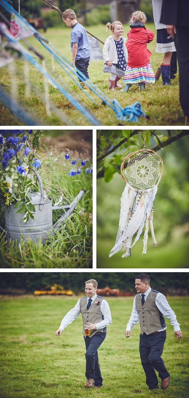 creative and relaxed wedding photography of boho festival wedding in Dorset