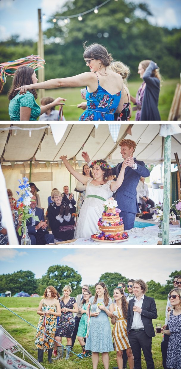 creative and relaxed wedding photography of boho festival wedding in Dorset