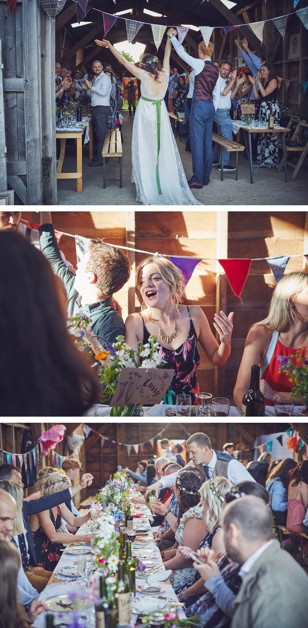 creative and relaxed wedding photography of boho festival wedding in Dorset