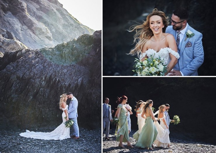 windy wedding photos tunnels beaches