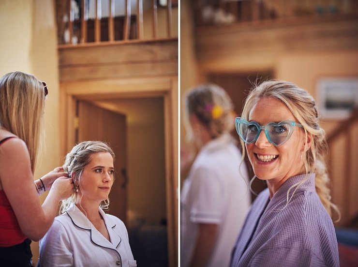 Hair and make up at wedding Hayne Devon