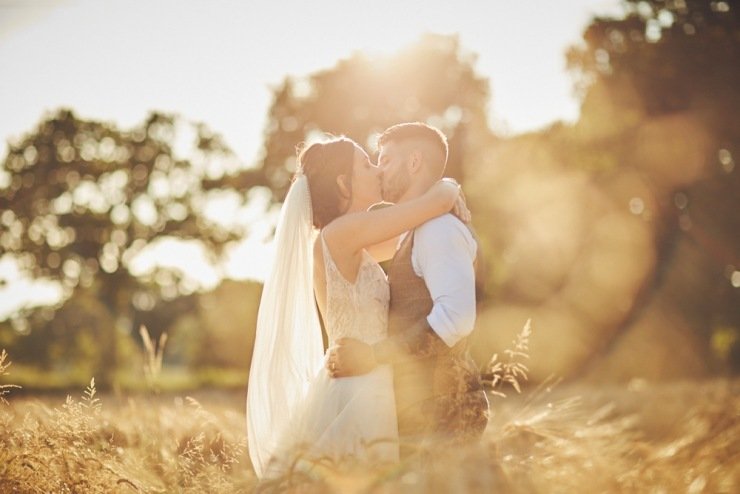 golden hour portraits wedding photography Upton Barn and walled garden Devon