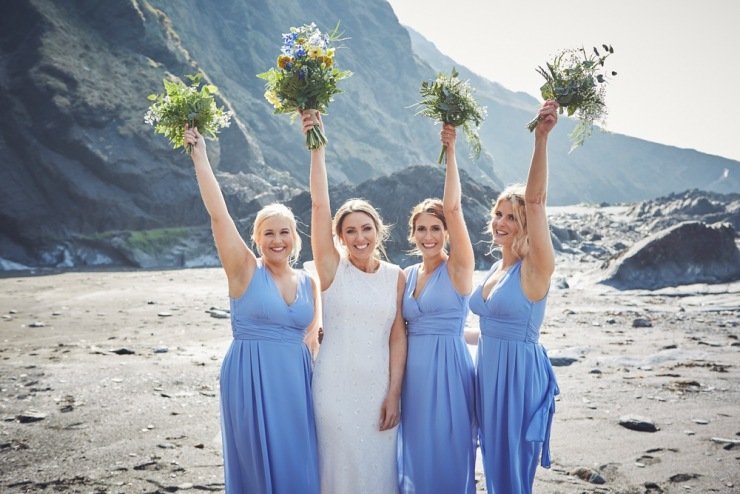 Wedding photography at Tunnels Beaches devon