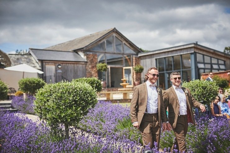 relaxed wedding photography Upton Barn and walled garden Devon