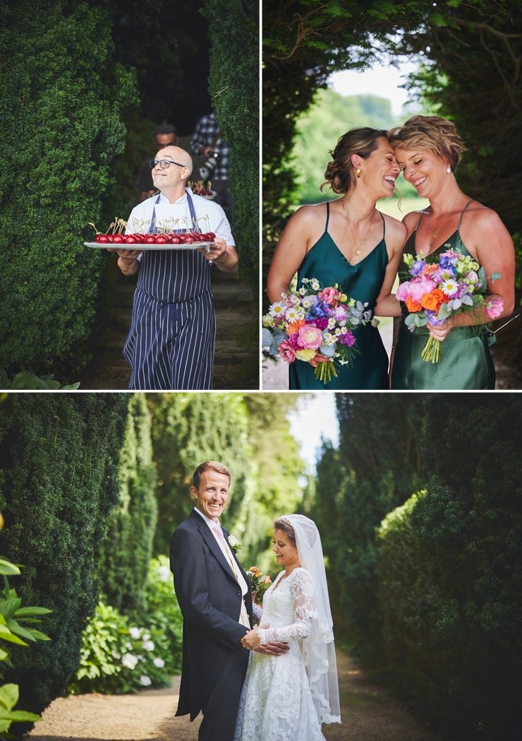 fun wedding photography Kingston estate Devon