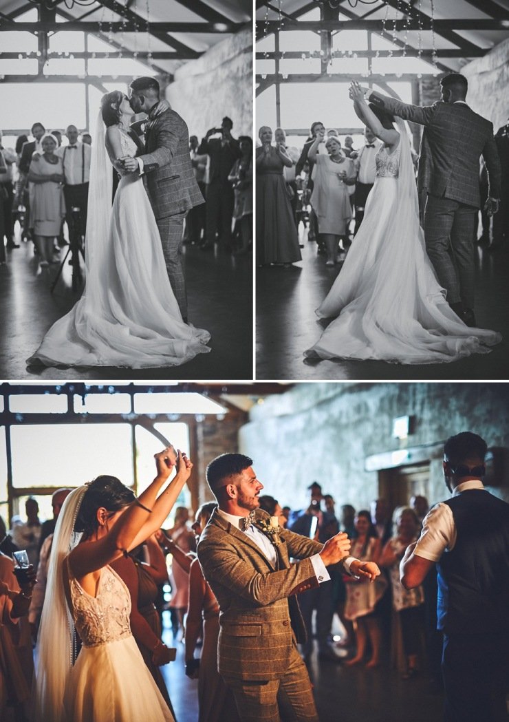 first dance in Devon wedding venue upton barn and walled garden