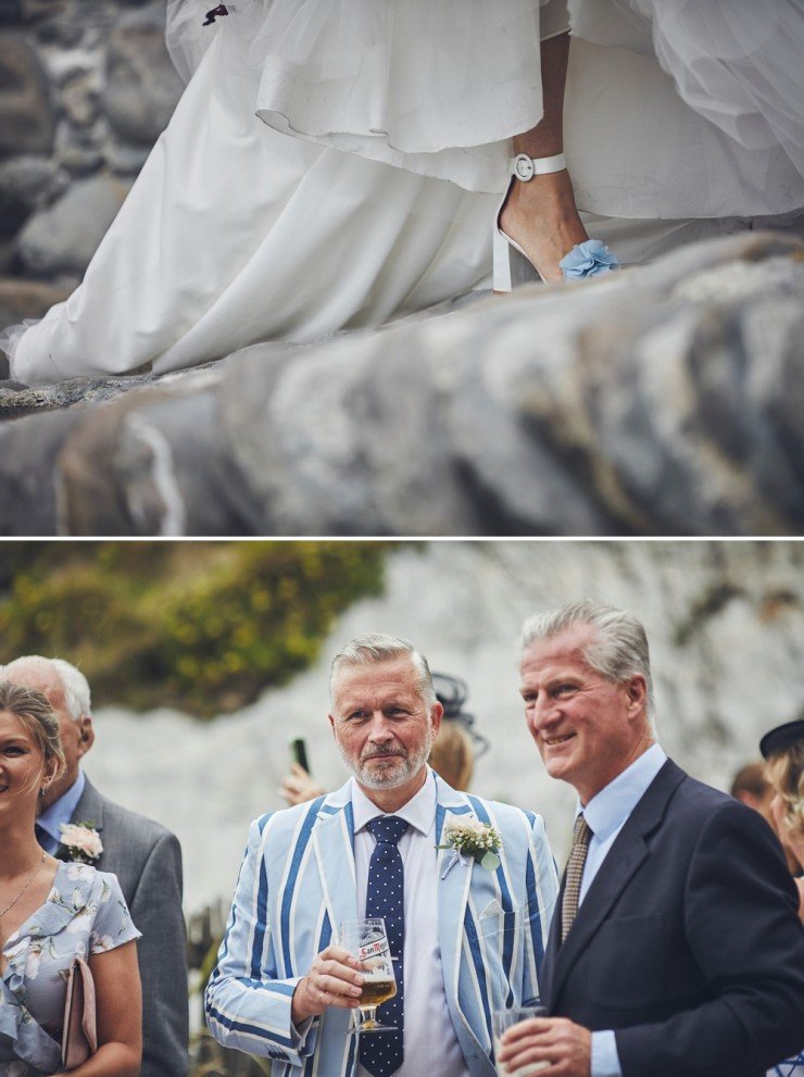 brides shoes at tunnels beaches in devon