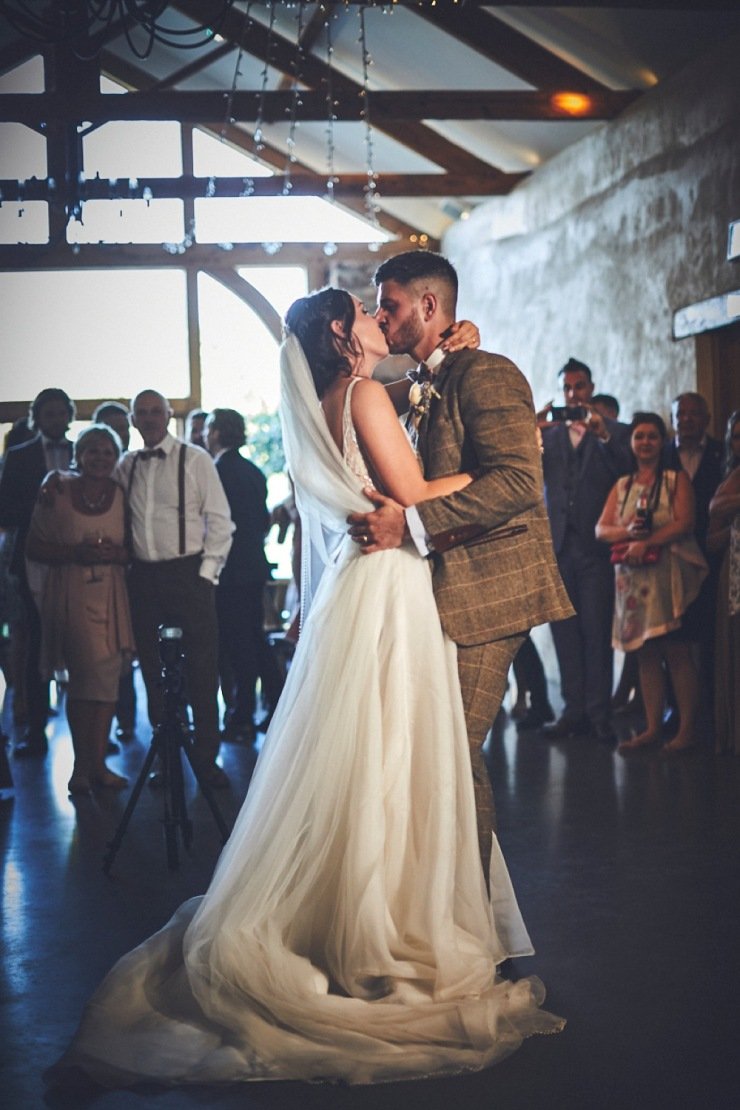 first dance in Devon wedding venue upton barn and walled garden