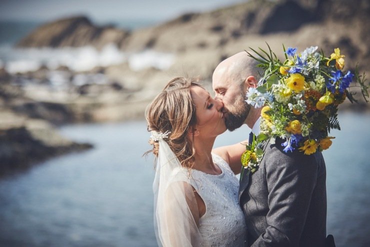 Wedding photography at Tunnels Beaches devon