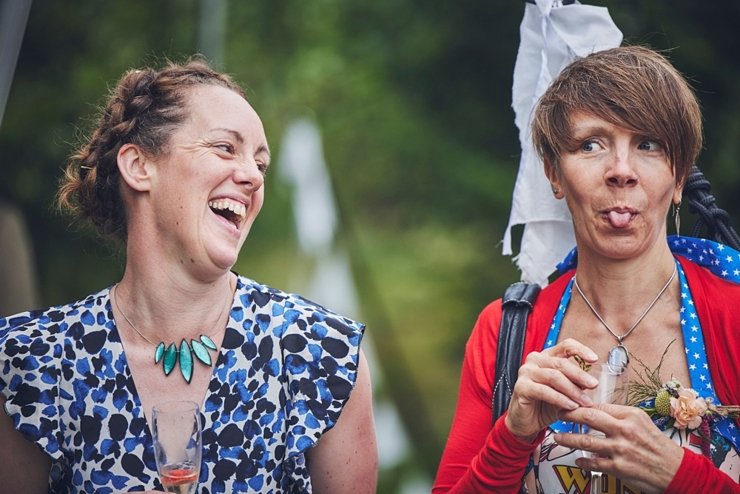 guests having fun at higher Holcombe in Devon
