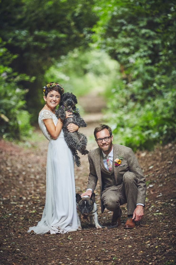 bride and groom portrait photography at West Town Farm barn wedding in devon