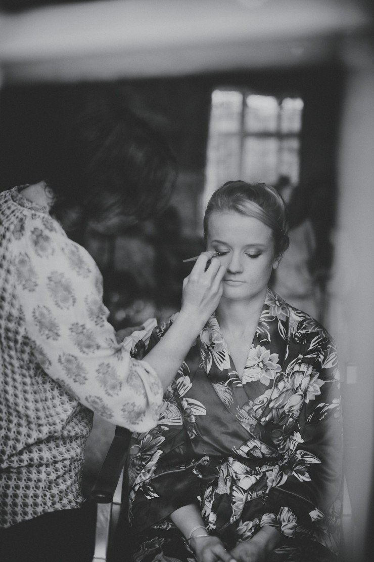 bride getting ready at Hotel Endsleigh