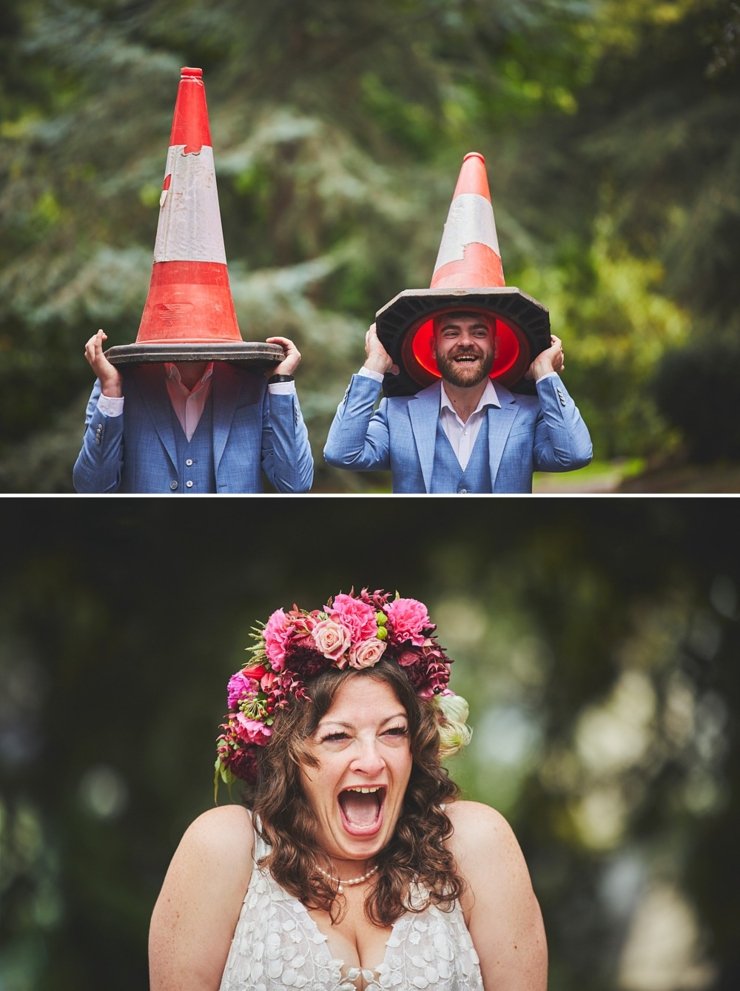 fun wedding photography Somerset