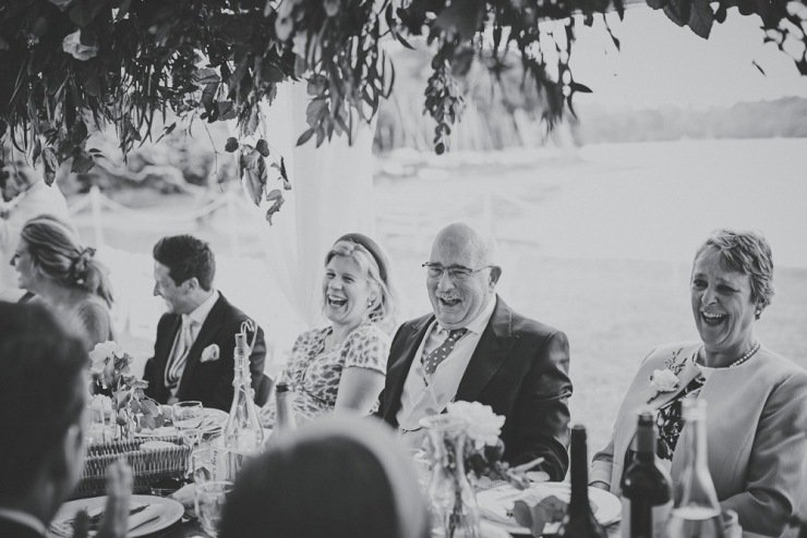 relaxed wedding photography of speeches at Devon wedding