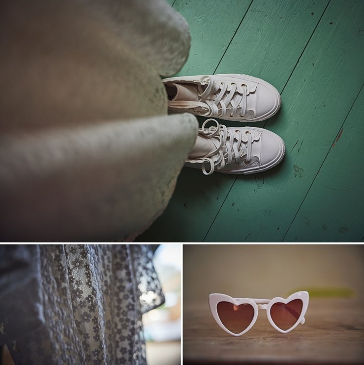 wedding converse at wedding in Hayne Devon
