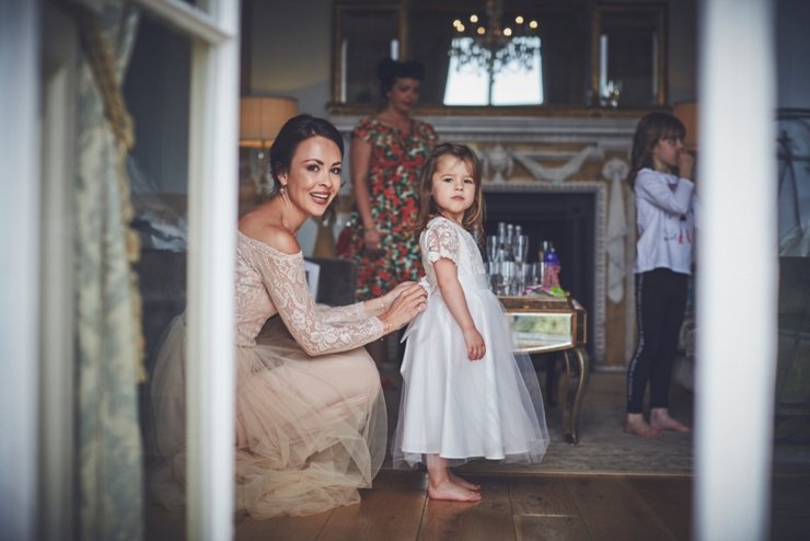 bride getting ready at Rockbeare Manor wedding Devon