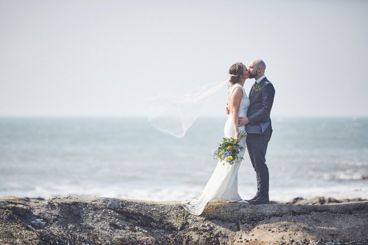 Wedding photography at Tunnels Beaches devon