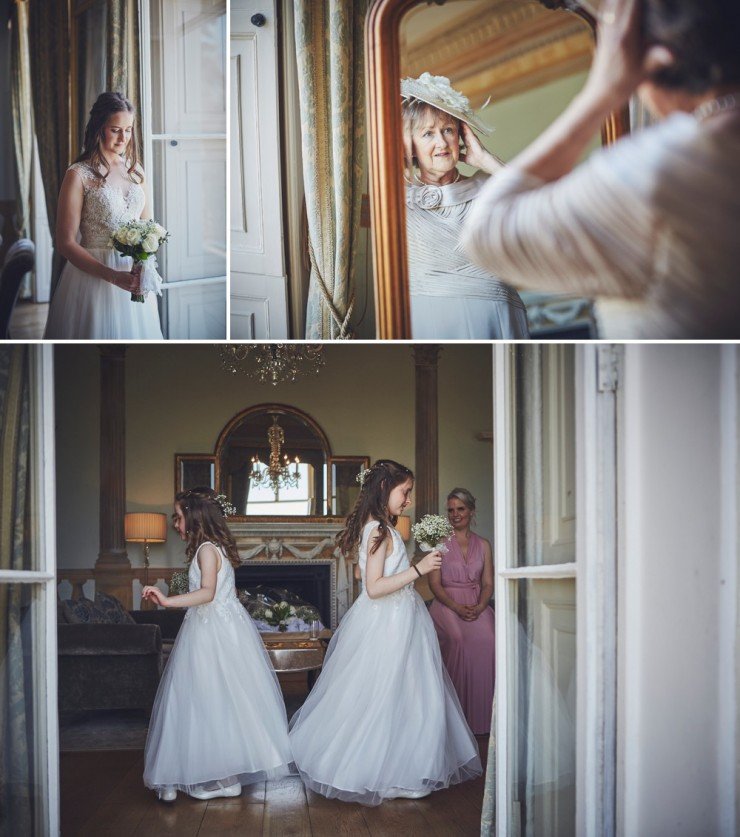 brides preps at a relaxed summer wedding photography at rockbeare manor in devon
