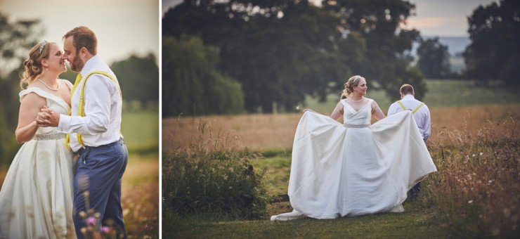 golden hour at Rockbeare manor wedding photography