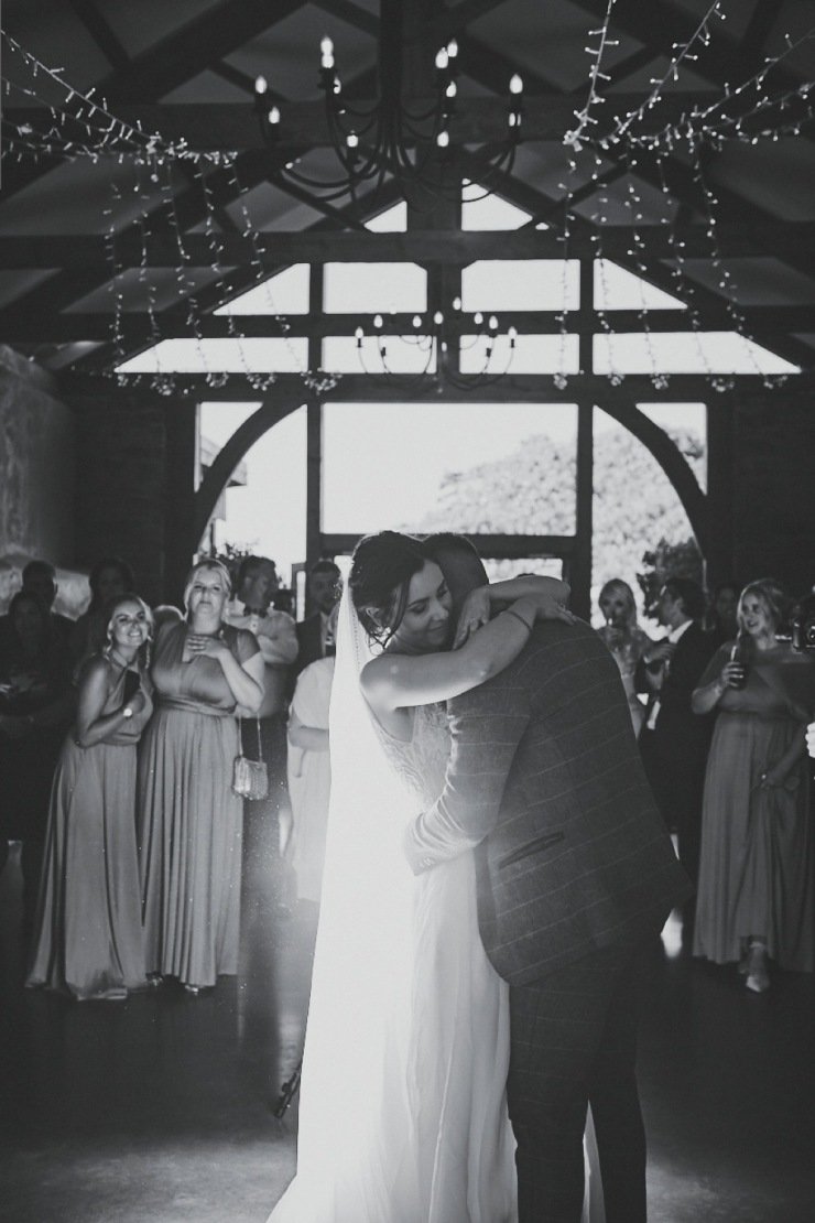 first dance in Devon wedding venue upton barn and walled garden