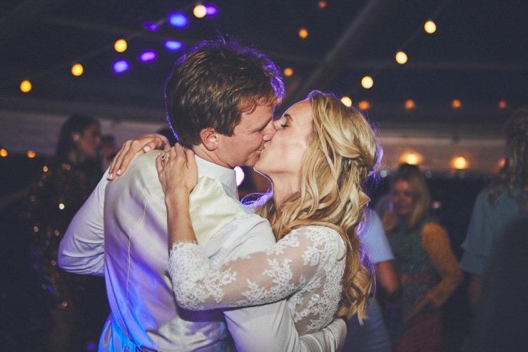 first dance at marquee wedding in Devon