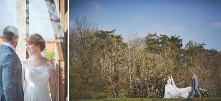 documentary wedding photography from team of two in at upton barn and walled garden