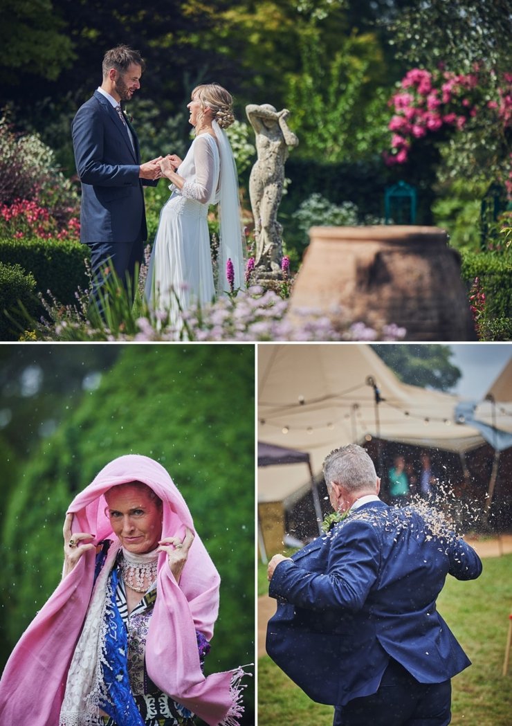 rainy wedding photos cadhay house Exeter