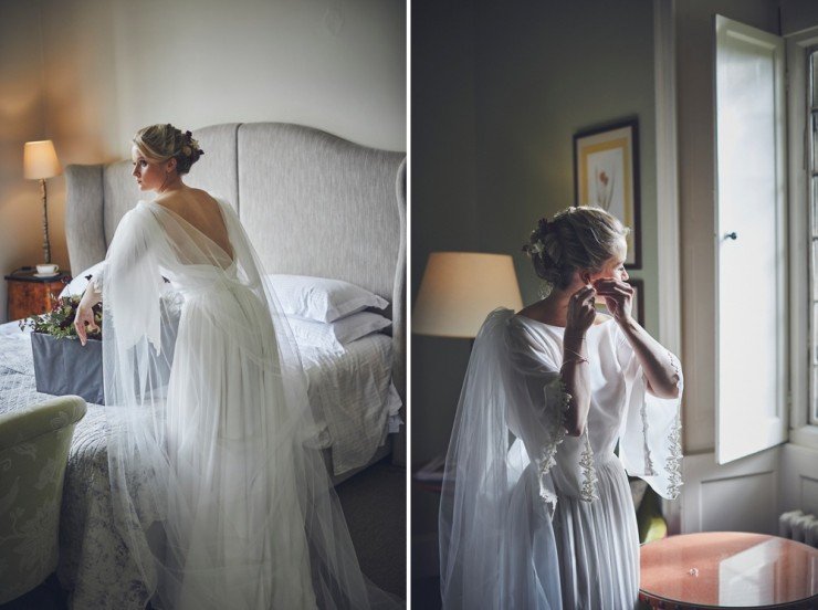 candid photography of bridal preparations at Hotel Endsleigh in Devon