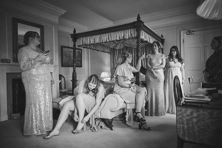 bridesmaids at pentille castle 