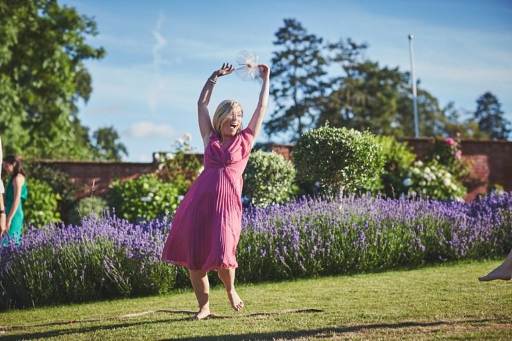 relaxed wedding photography Upton Barn and walled garden Devon